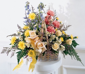 Loving Remembrance Basket from Maplehurst Florist, local flower shop in Essex Junction